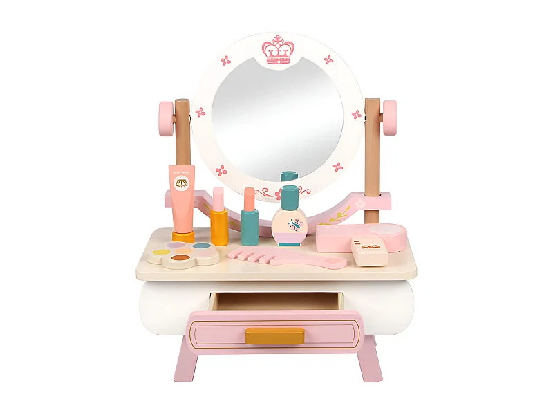 Brinquedo Mesa de Maquiagem para Crianças Rebecca Mobili Kafal A partir de 3 anos Madeira Multicolorido 36x29,5x18