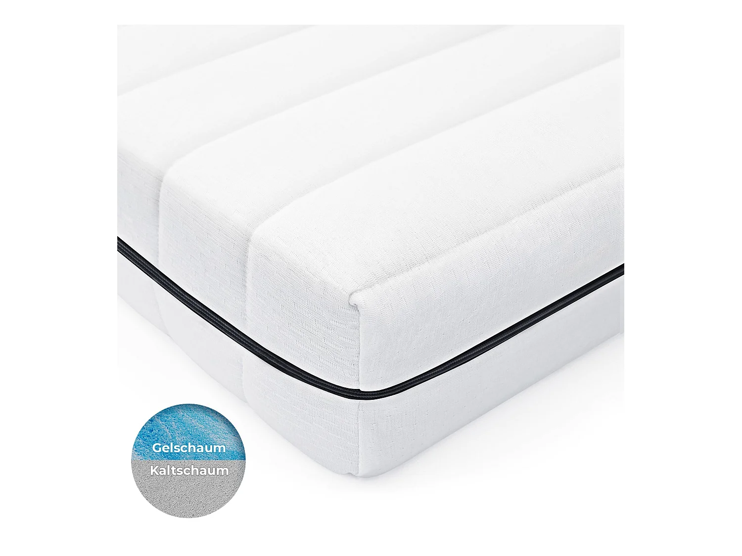 7 zones Gel Matras 140x200 cm met Duo-Kern en Microvezelhoes, 15 cm