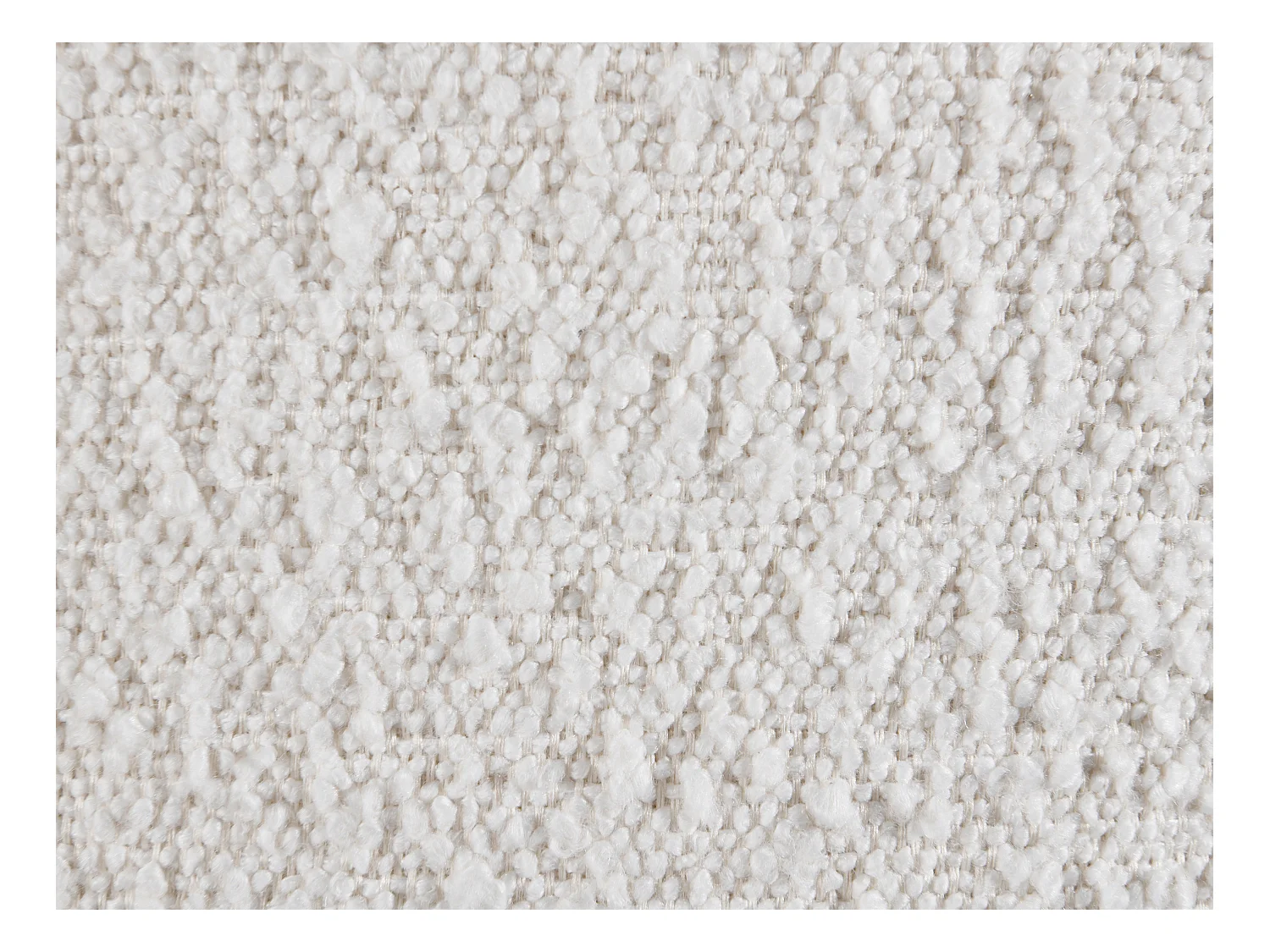 Sommier déco tapissier 160 x 200 cm tissu bouclette - Blanc - ELENAE de YSMÉE