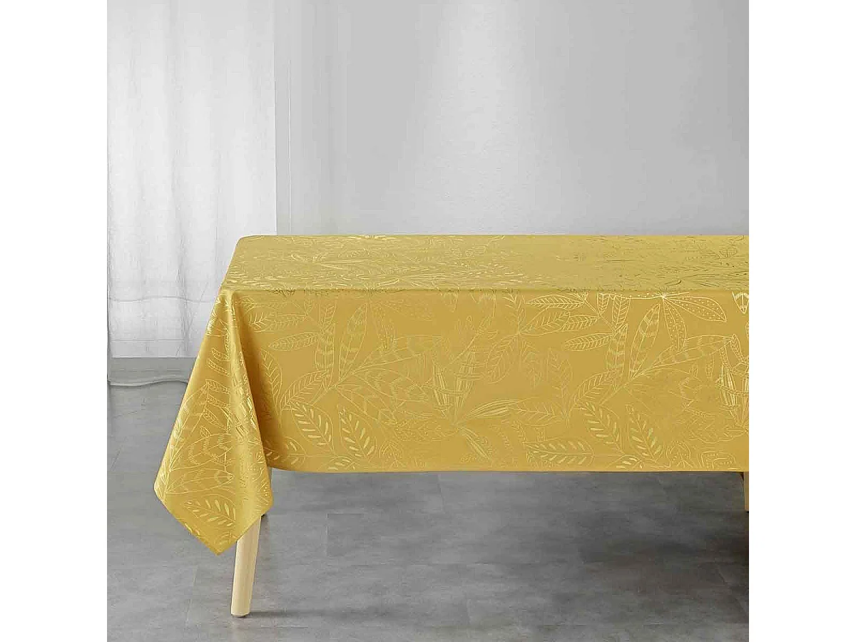 Nappe Imprimée Déco "Belflor" 150x240cm Jaune
