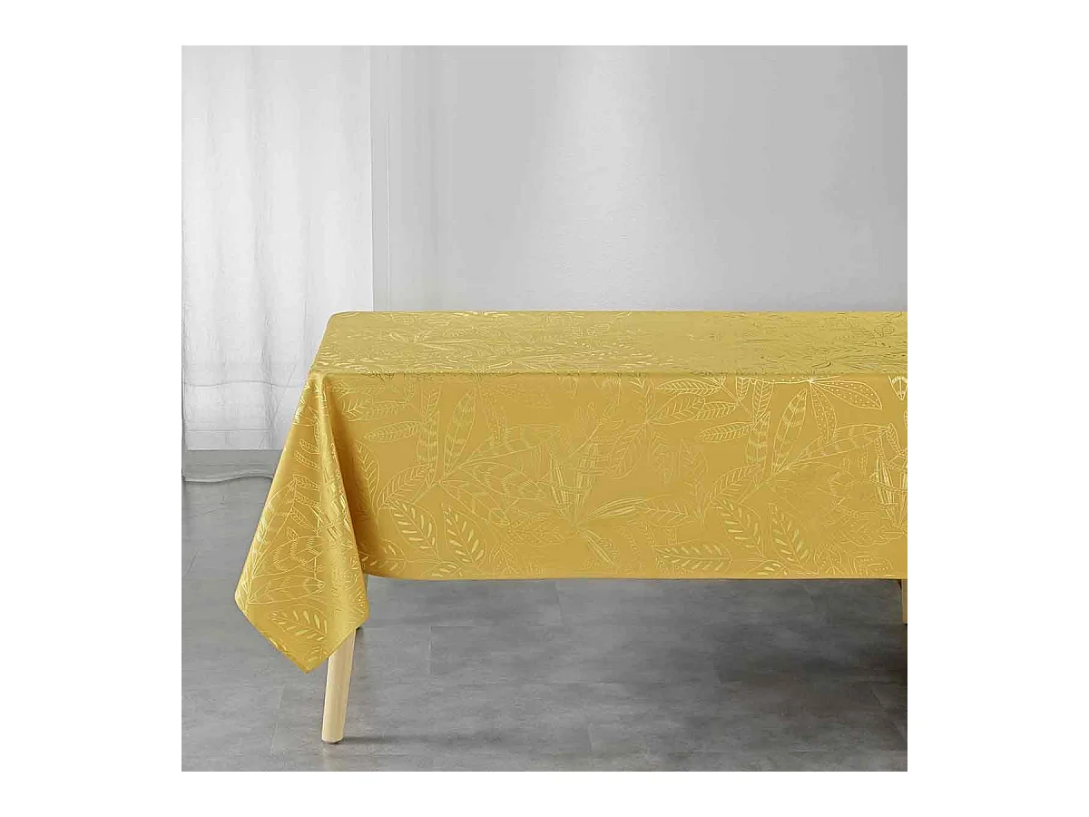 Nappe Imprimée Déco "Belflor" 150x240cm Jaune