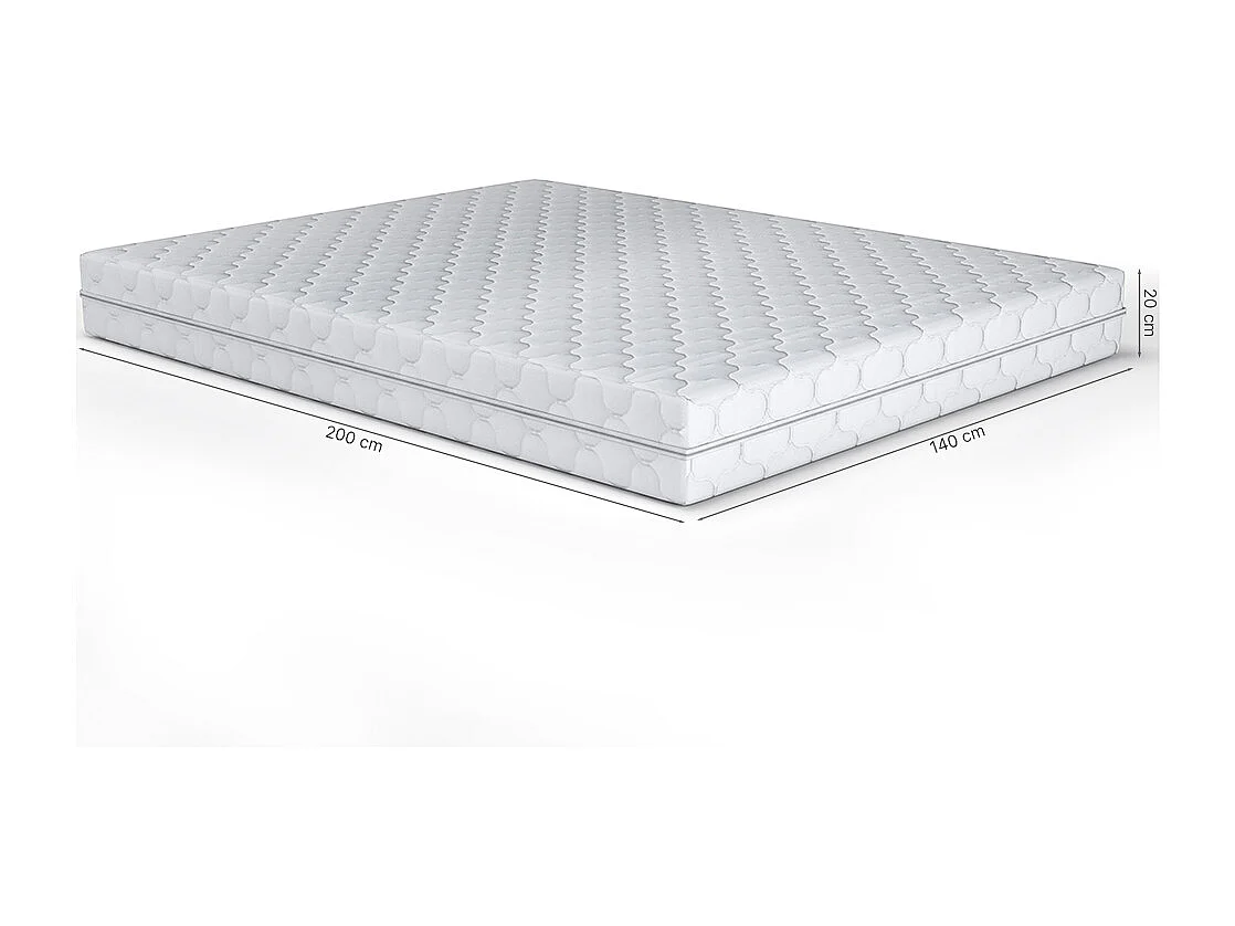 Matelas Nova 140x200 - 7 Zones de Confort, Mousse T30, Fermeté Moyenne H3