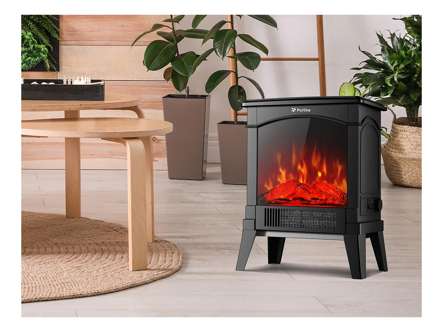 Cheminée électrique compacte sur pied 1500 W
