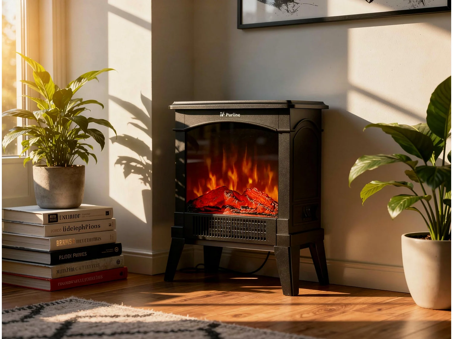 Cheminée électrique compacte sur pied 1500 W