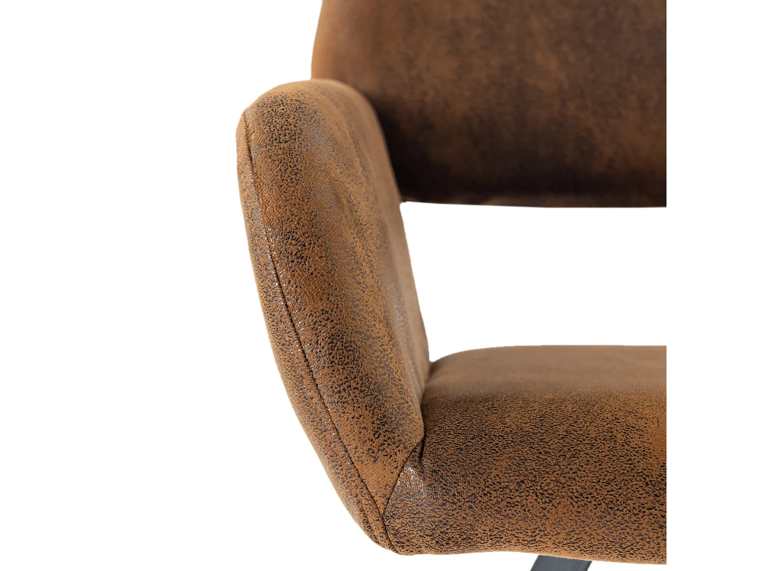 URBAN MEUBLE Ensemble table et 2 chaises de salle à manger effet bois style industriel FONTANA KD 80CM DARK+MAYFAIR SUEDE BROWN