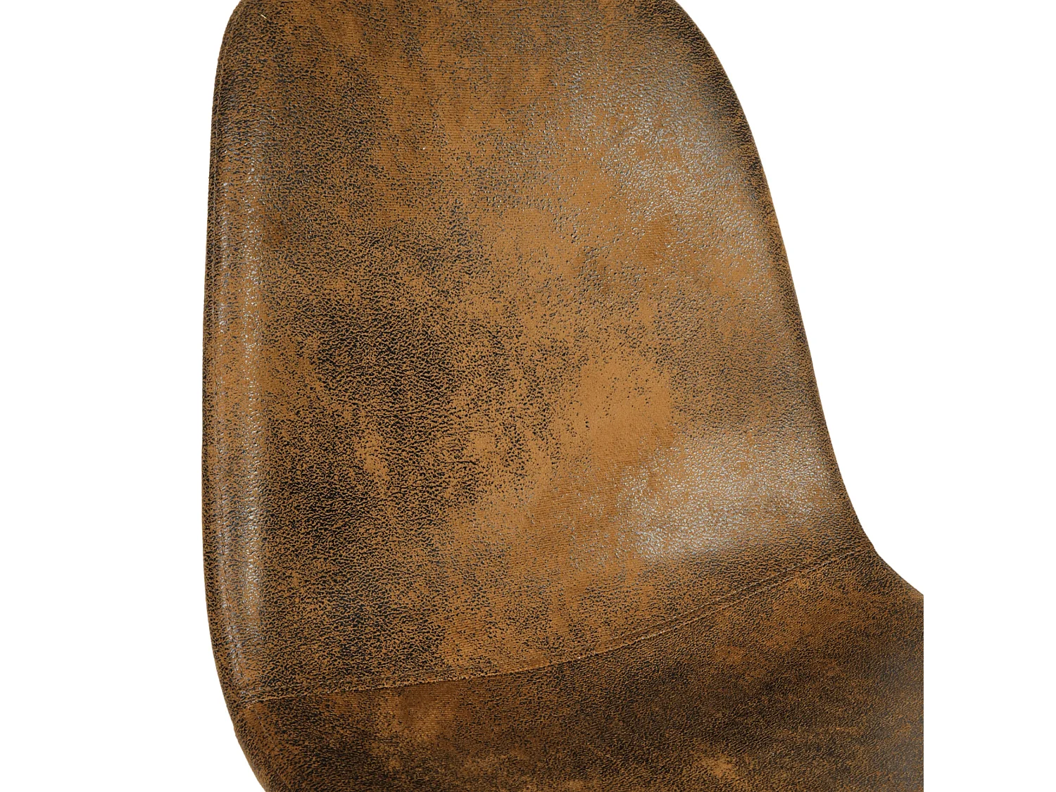 URBAN MEUBLE Ensemble table et 4 chaises de salle à manger style vintage rétro effet bois Fontana KD 80cm Dark+CHARLTON SUEDE BROWN S FRXZ