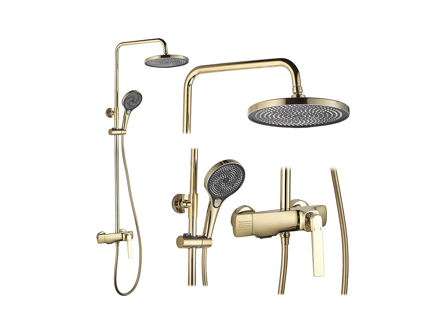 Conjunto De Ducha Rea Rebel Gold