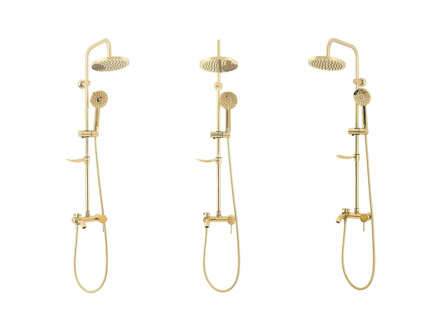 Set Doccia Rea Lungo Thermostat Gold