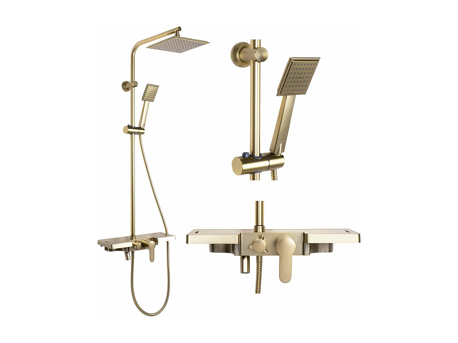 Duschgarnitur Rea Bravo Brush Gold