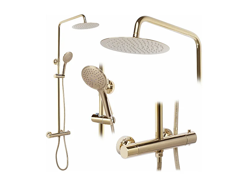 Duschgarnitur Mit Thermostat Rea Vincent Termostat Gold
