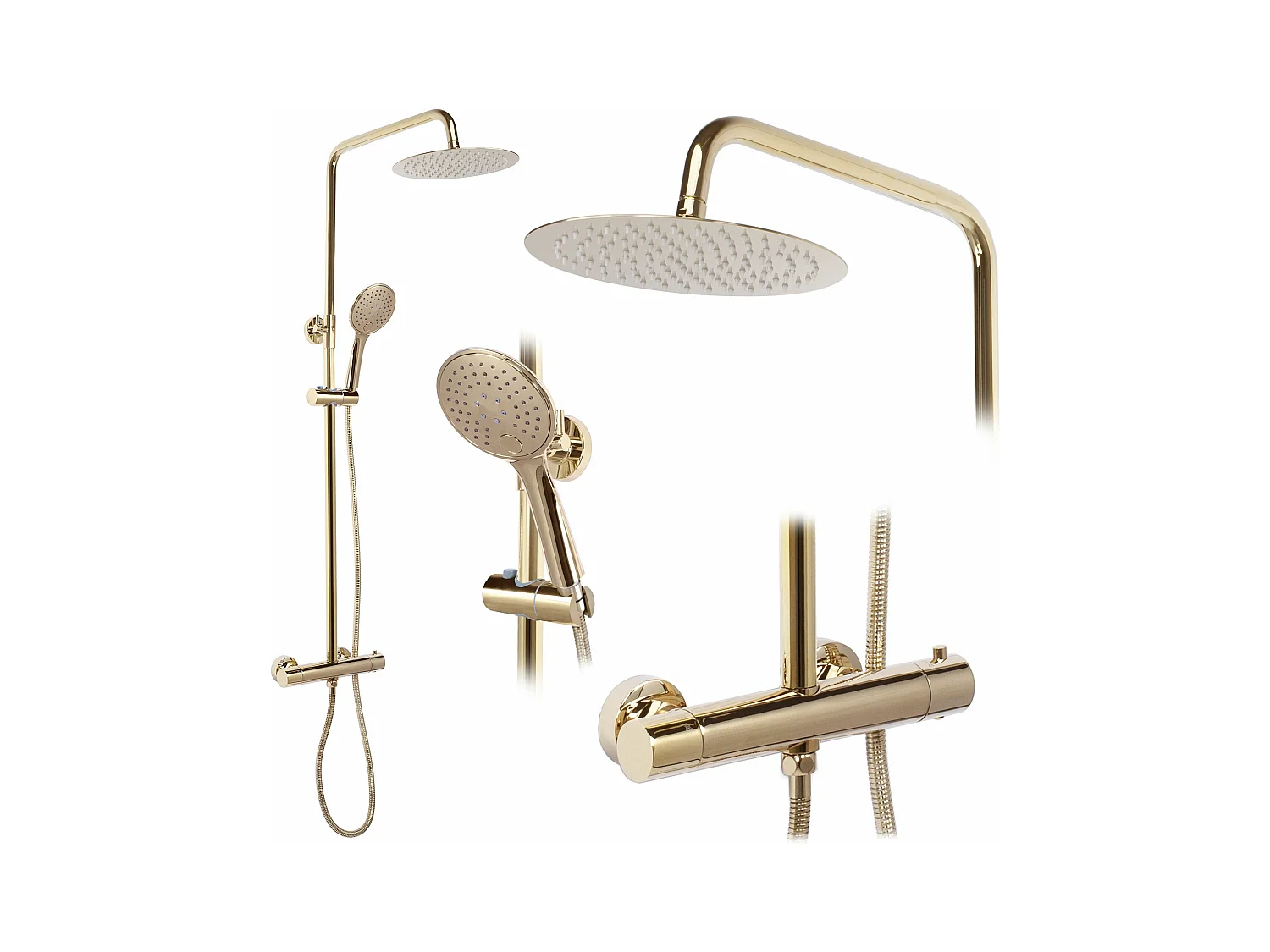 Kit De Douche Avec Thermostat Rea Vincent Termostat Gold