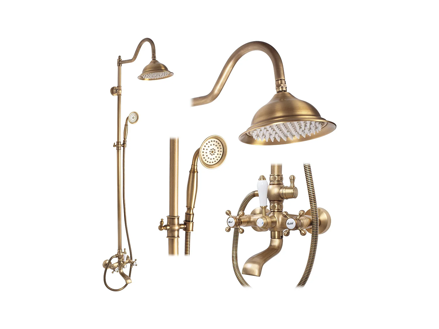 Kit De Douche Rea Bergamo Old Brown