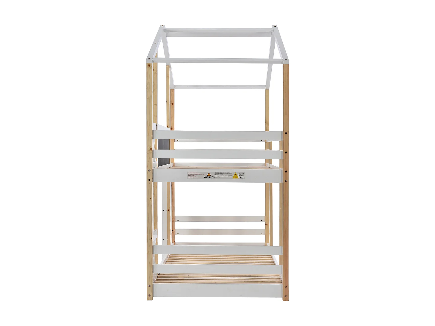 Lit superposés, Adultes, enfants, adolescents Cabane 90 x 200 cm, Toboggan, Échelle Inclinée et Protection Antichute