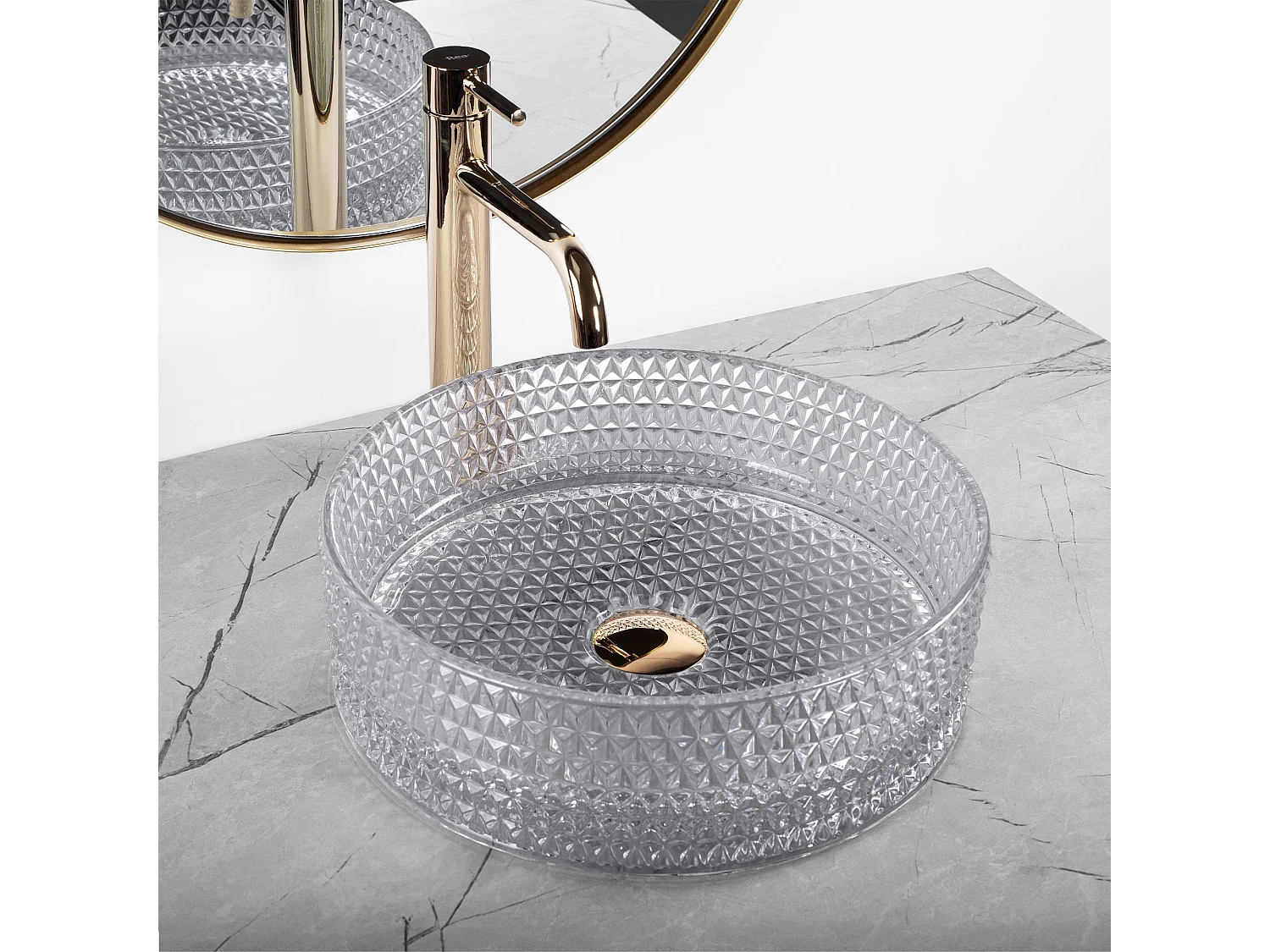 Aufsatzwaschbecken Rea Cristal 35 Grey