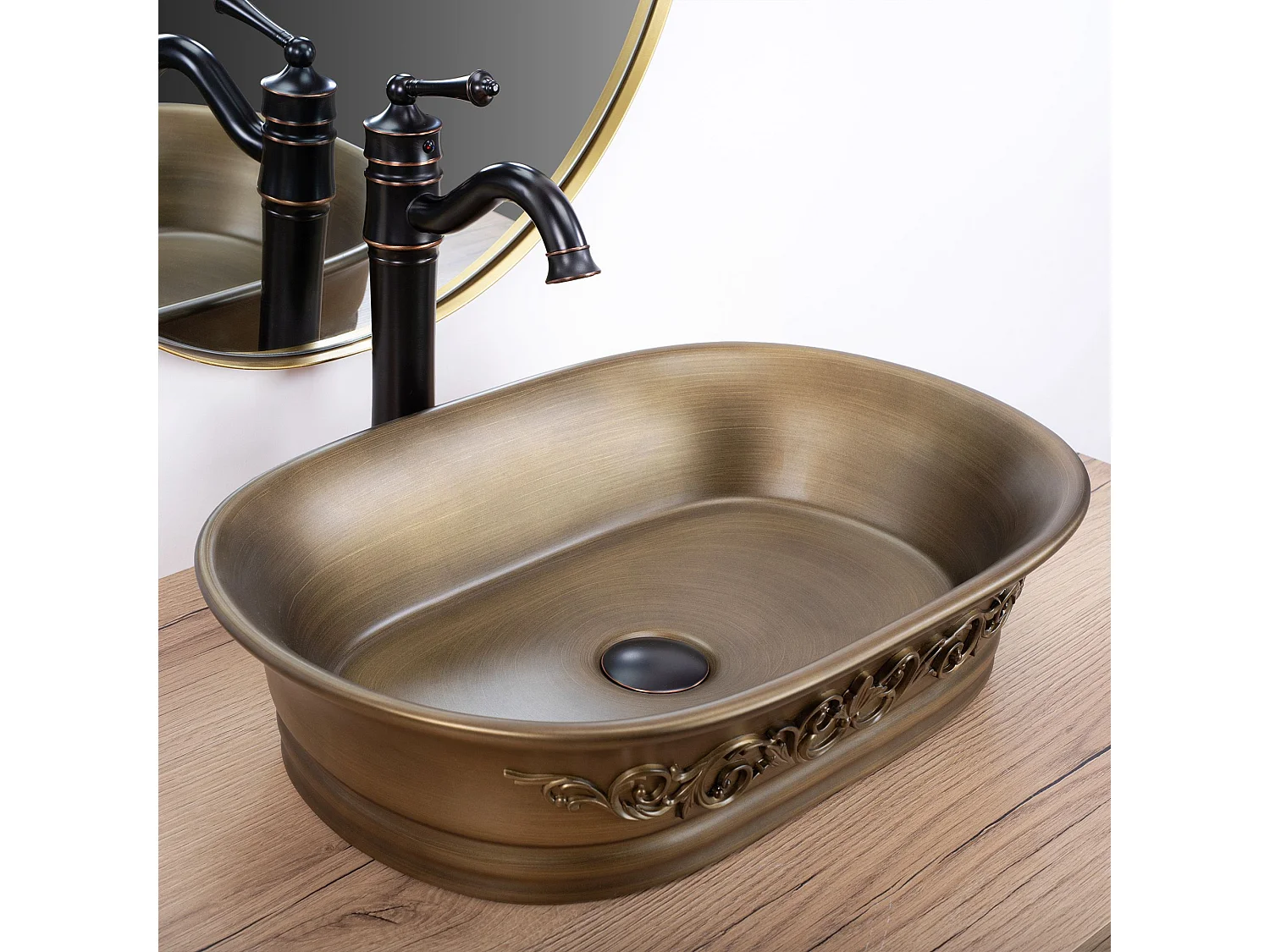 Opzetwastafel Rea Wilma Rustic Copper