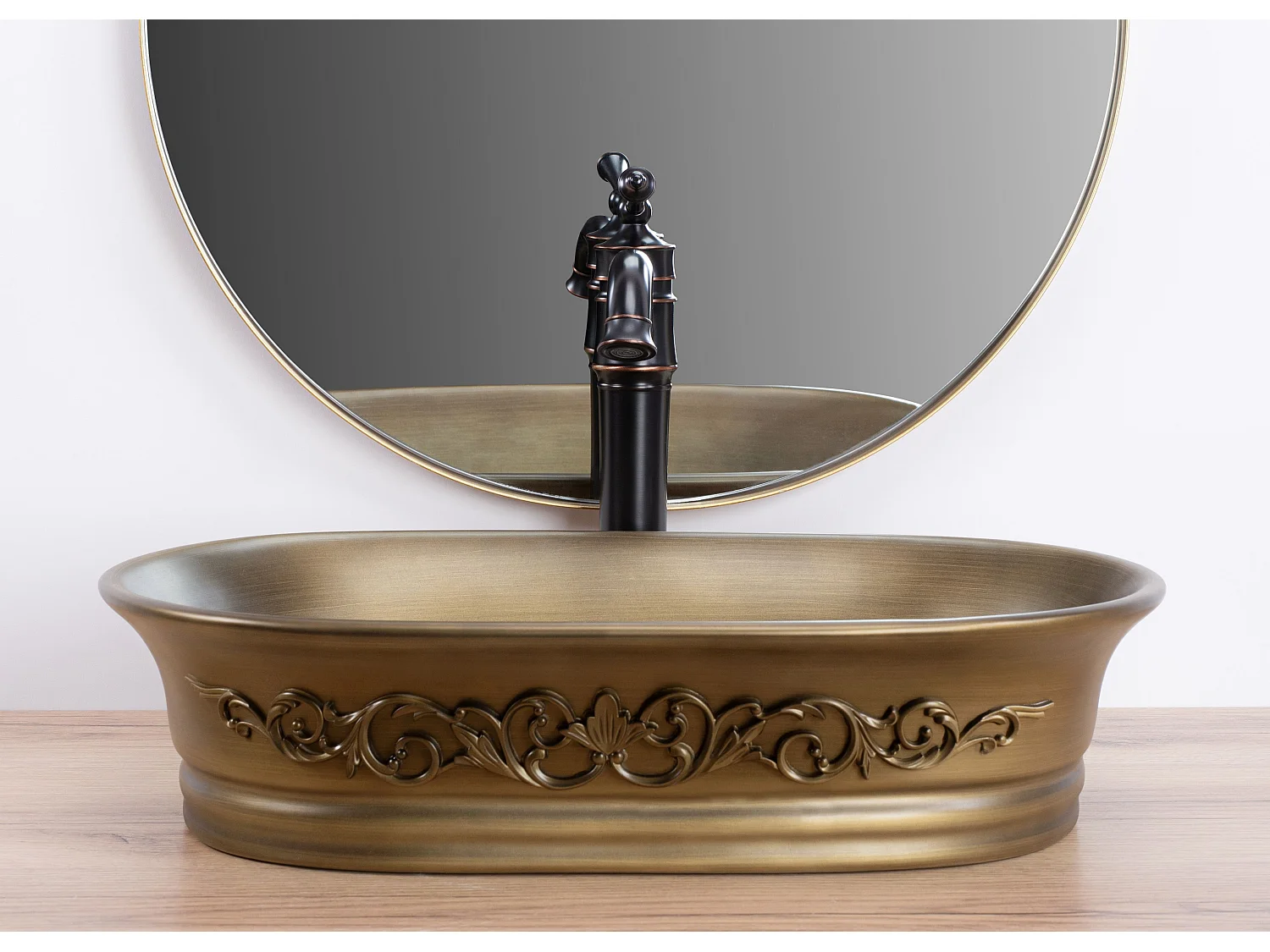 Opzetwastafel Rea Wilma Rustic Copper