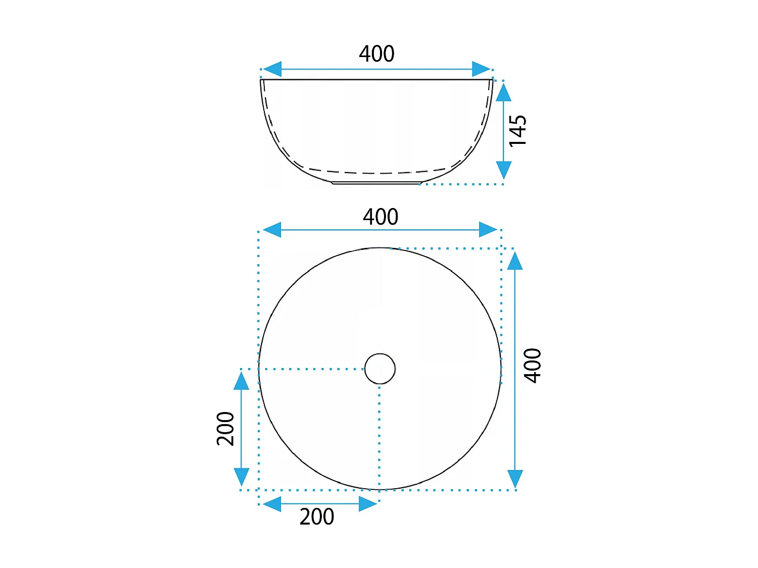 Opzetwastafel Rea Erica White