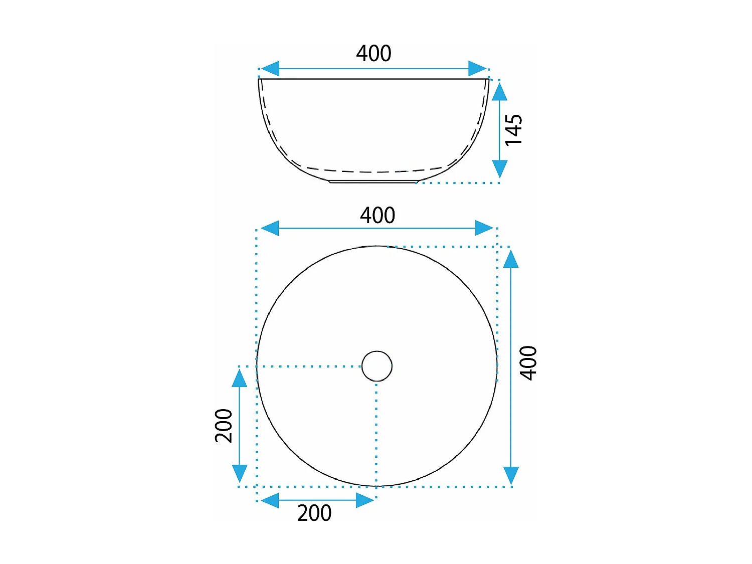 Opzetwastafel Rea Erica White