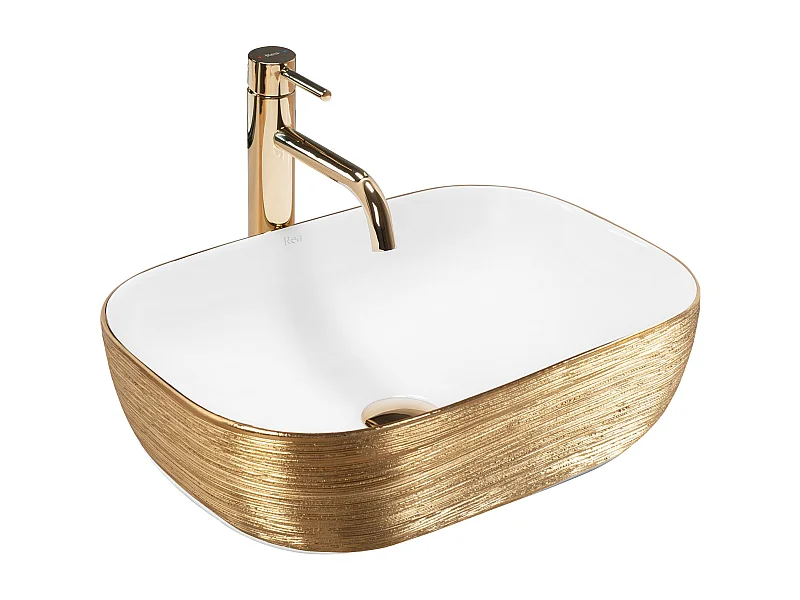 Lavabo Da Appoggio Rea Belinda White Gold