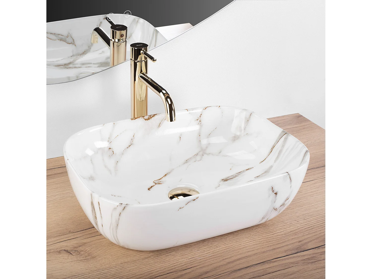 Lavatório De Apoio Rea Belinda Aiax Shiny White