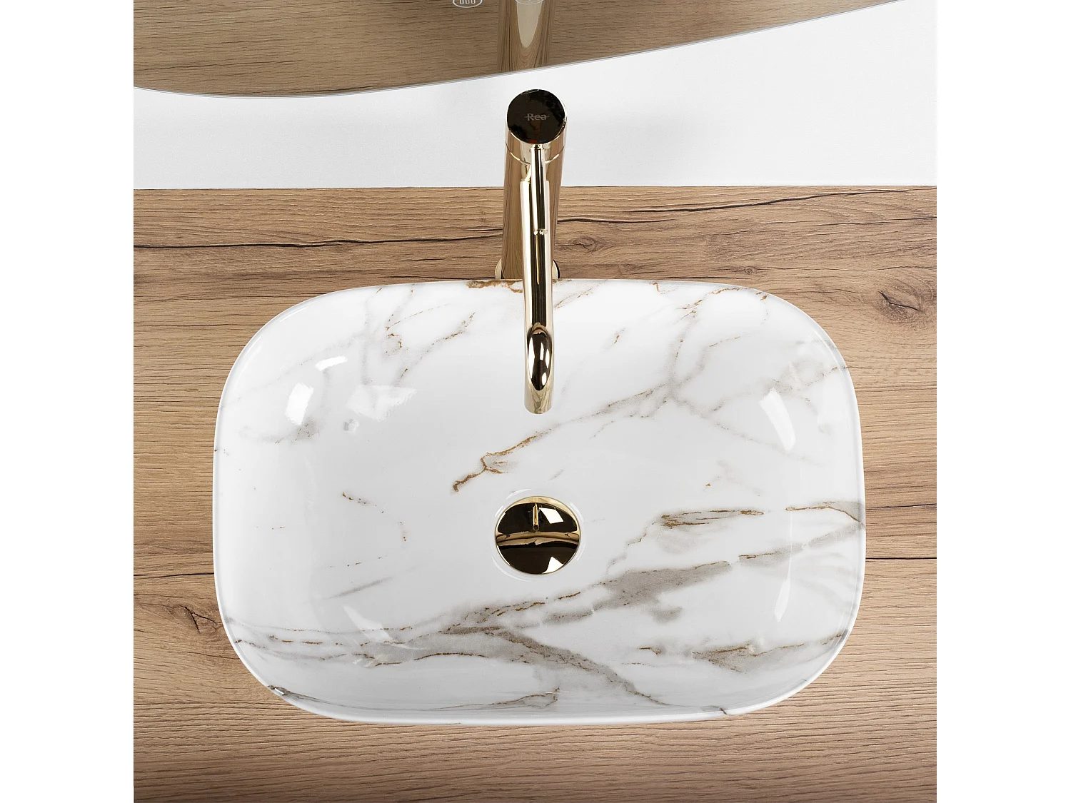 Lavatório De Apoio Rea Belinda Aiax Shiny White