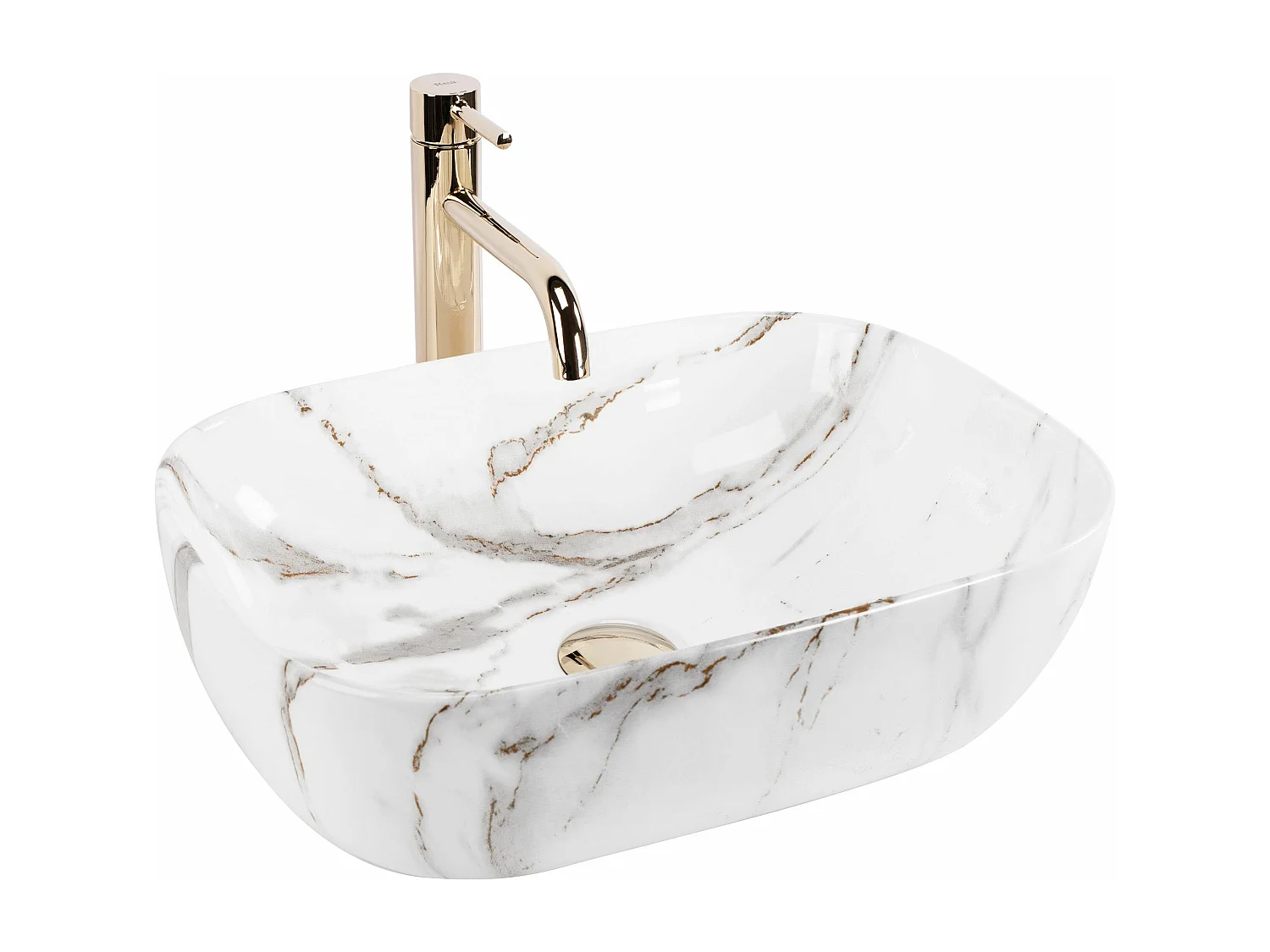 Vasque À Poser Rea Belinda Aiax Shiny White