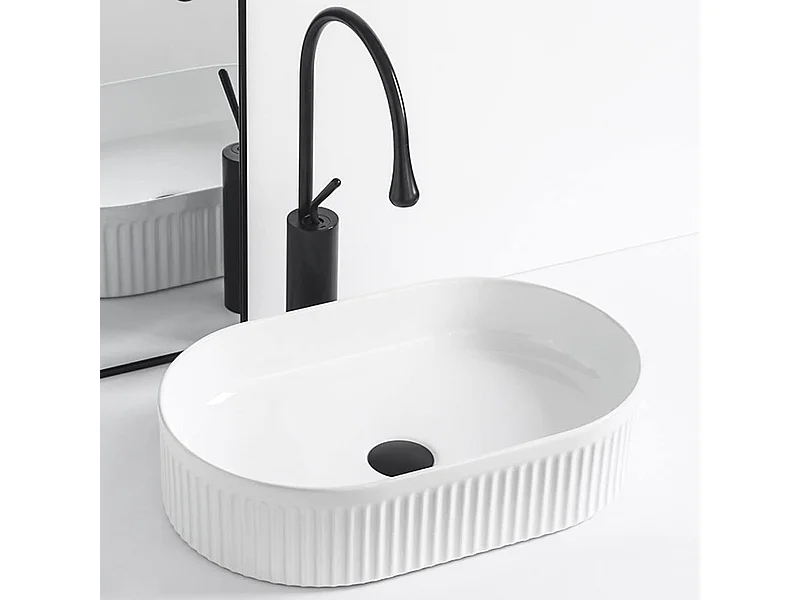 Lavabo Da Appoggio Rea Vanda White