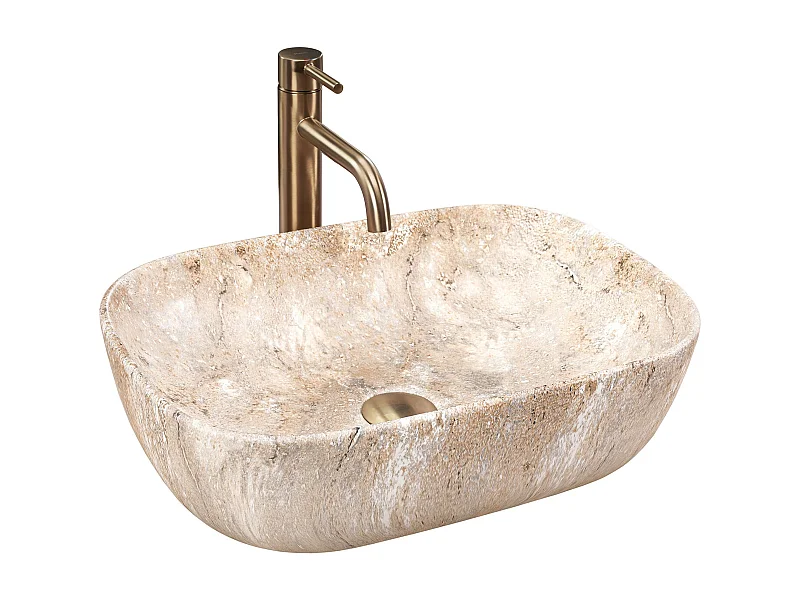 Lavabo Sobre Encimera Rea Belinda Savana Beige