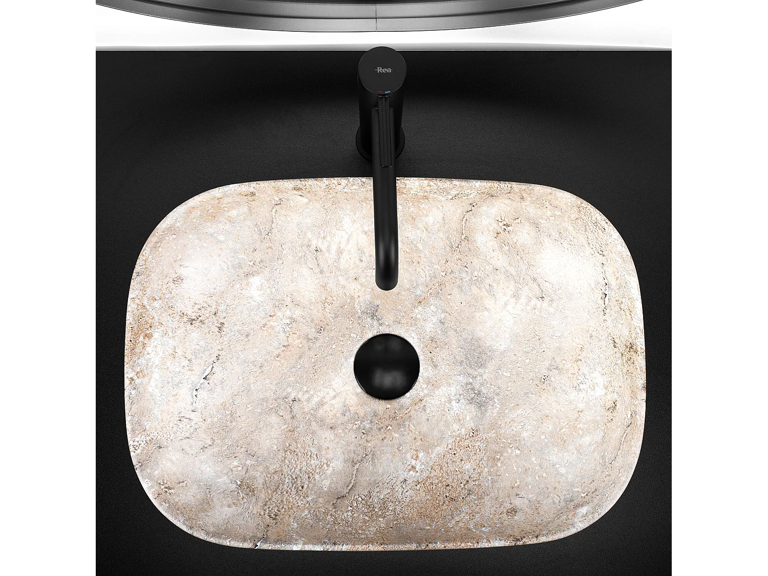 Aufsatzwaschbecken Rea Belinda Savana Beige