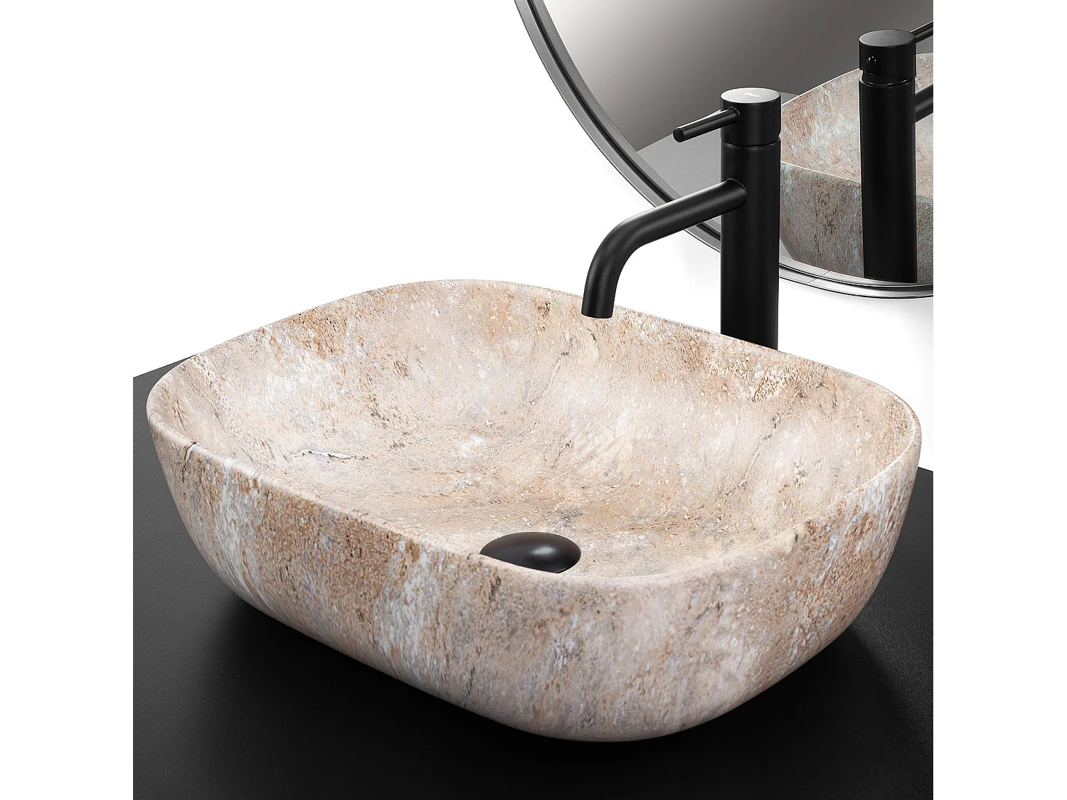 Aufsatzwaschbecken Rea Belinda Savana Beige