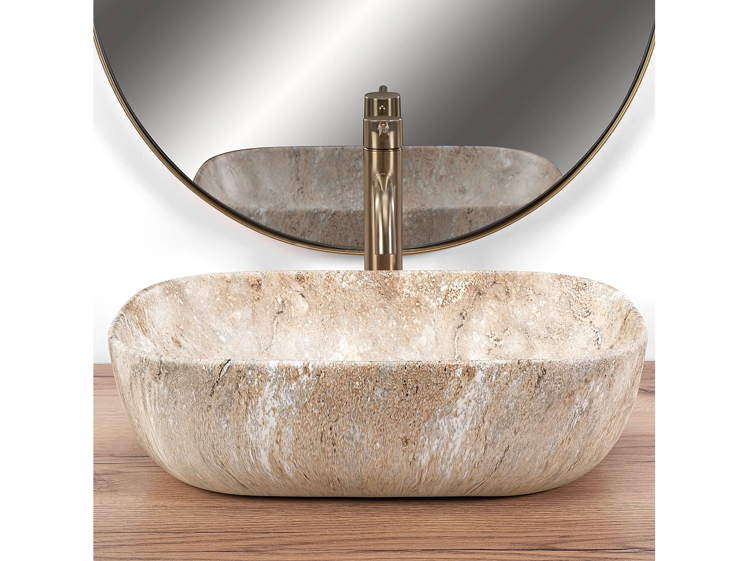 Aufsatzwaschbecken Rea Belinda Savana Beige