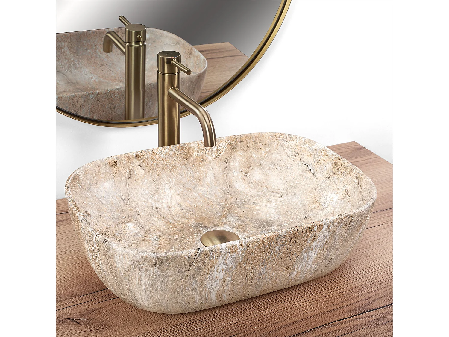 Opzetwastafel Rea Belinda Savana Beige