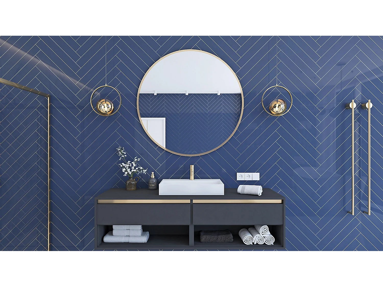 Conglomeraat Wastafel Rea Goya 60 White