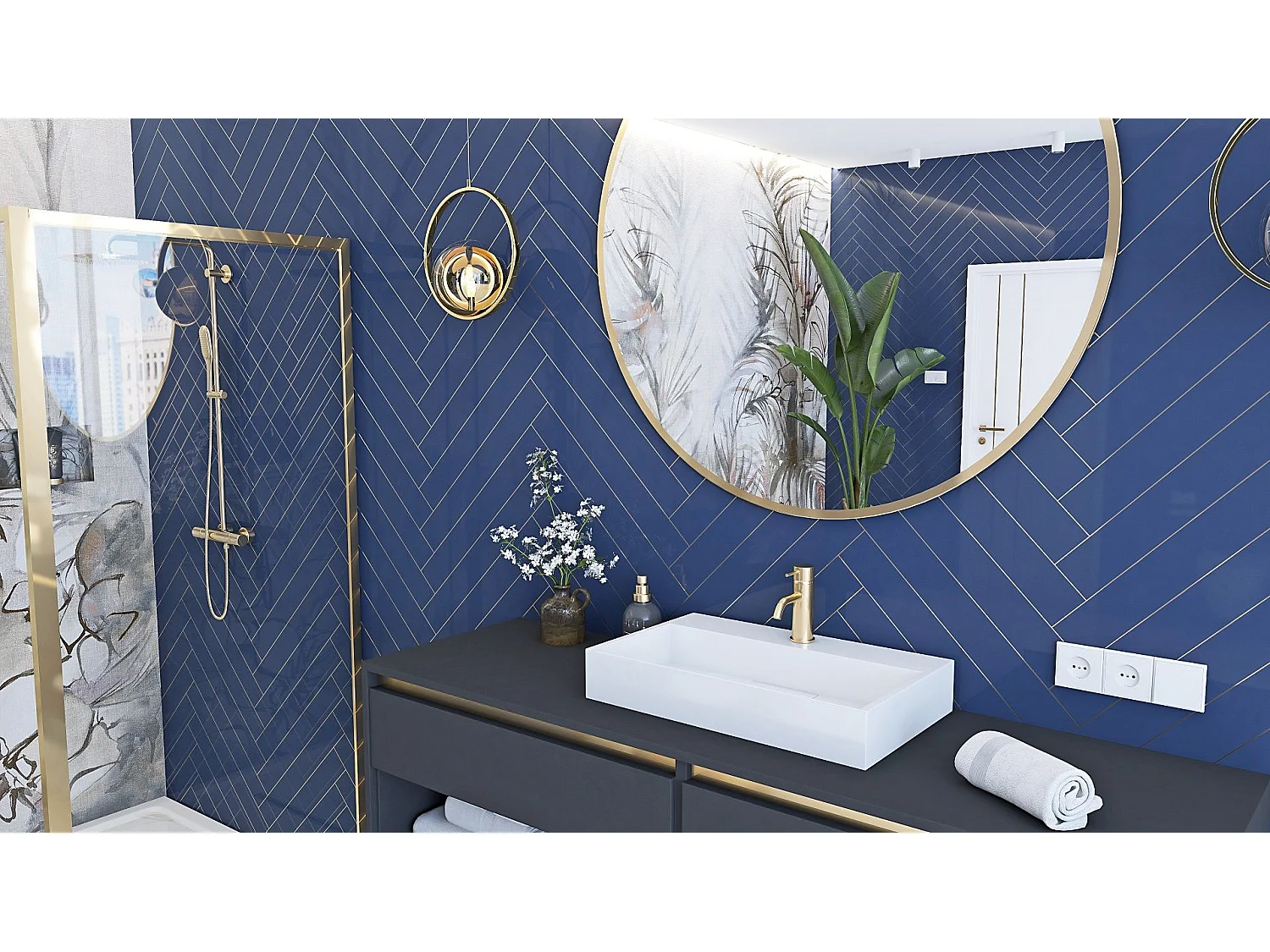 Vasque En Conglomérat Rea Goya 60 White