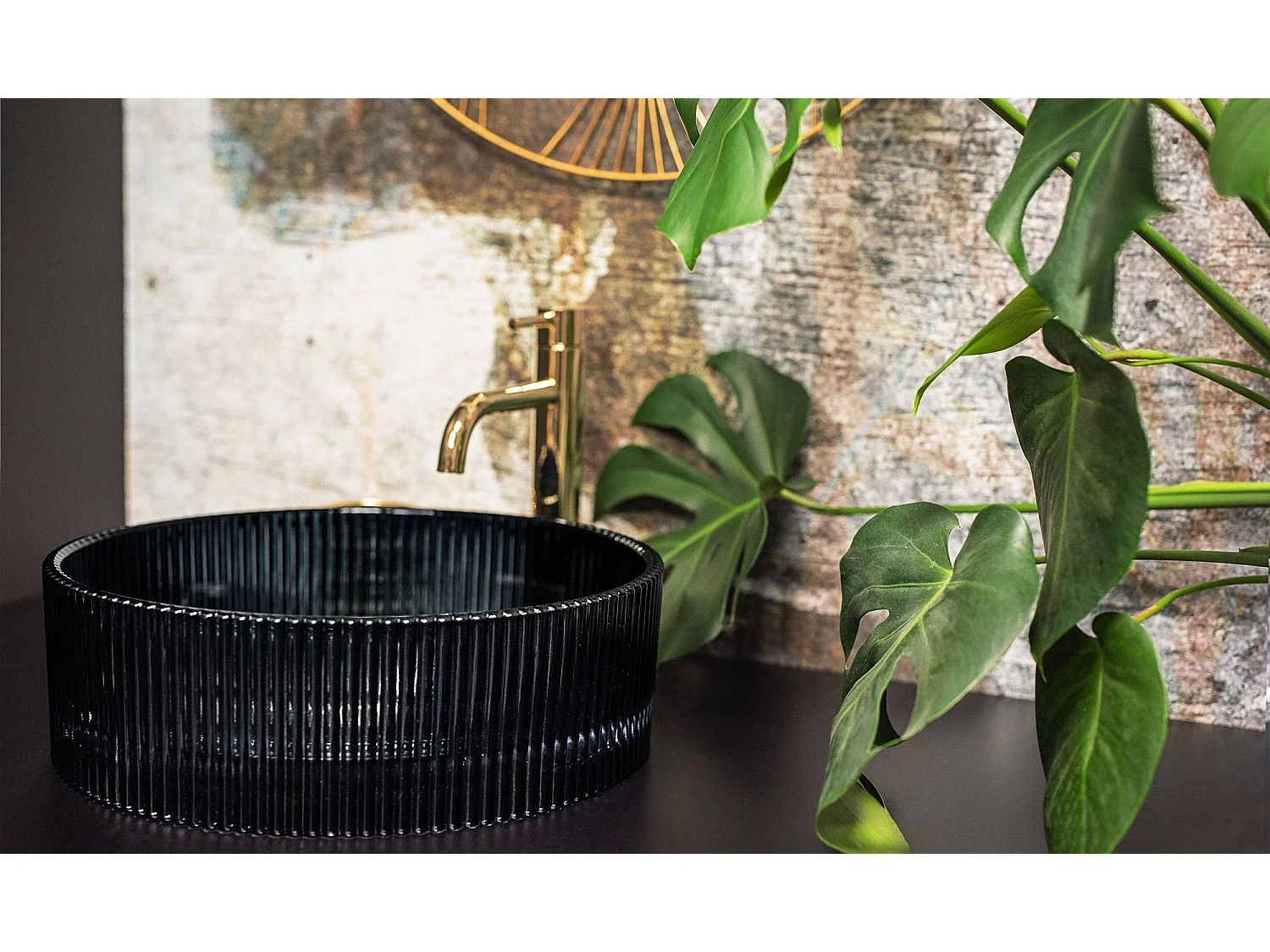 Lavabo Da Appoggio Rea Ingrid Black