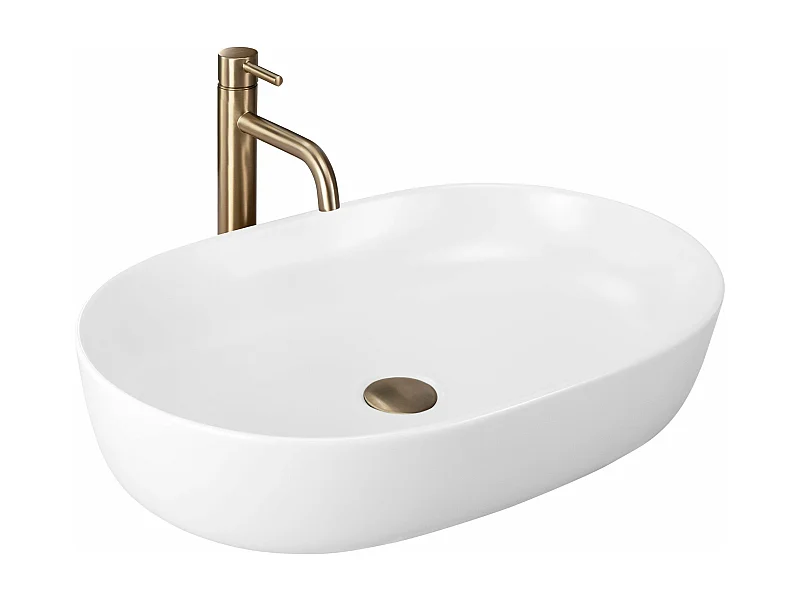 Lavabo Da Appoggio Rea Cleo 61 White