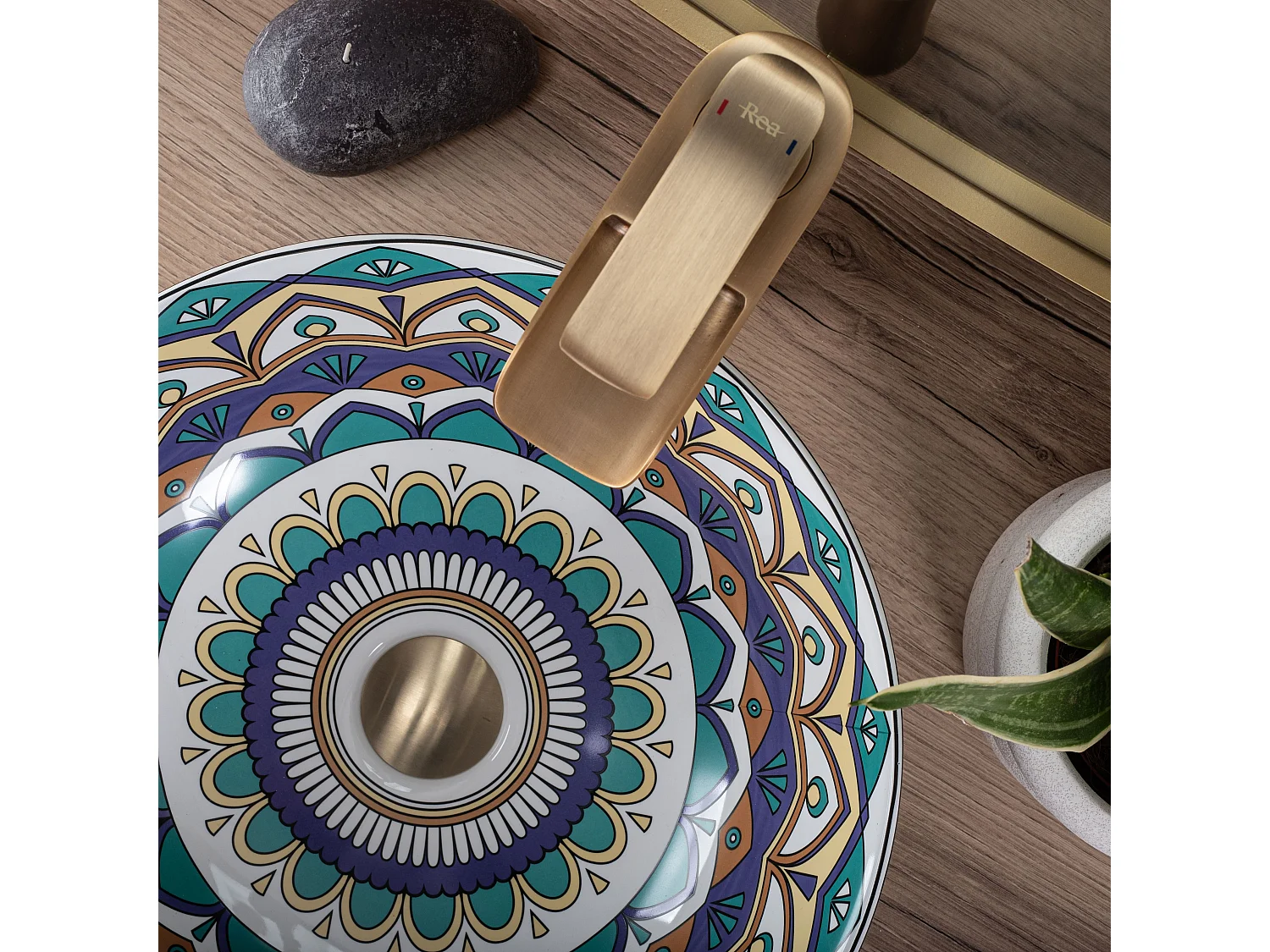 Opzetwastafel Rea Aztec Blue