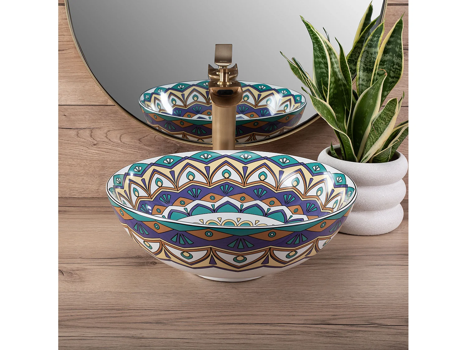 Vasque À Poser Rea Aztec Blue