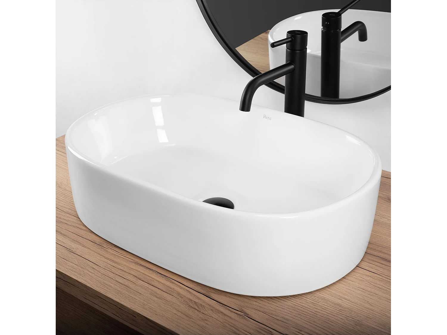 Vasque À Poser Rea Alma White