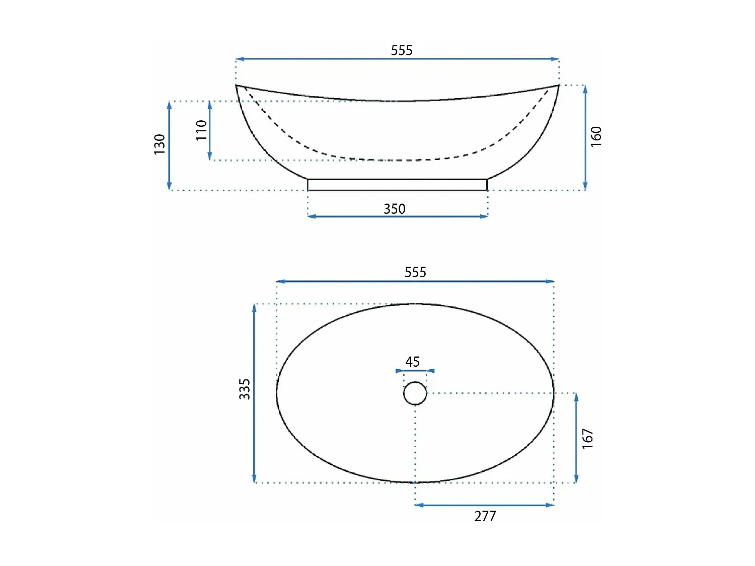 Lavatório De Apoio Rea Kate 56 White
