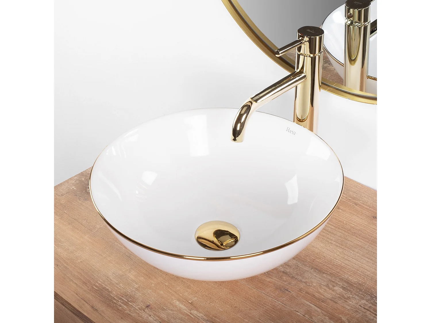 Opzetwastafel Rea Stella White Gold