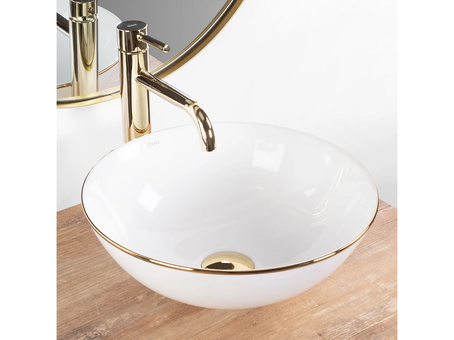 Vasque À Poser Rea Stella White Gold