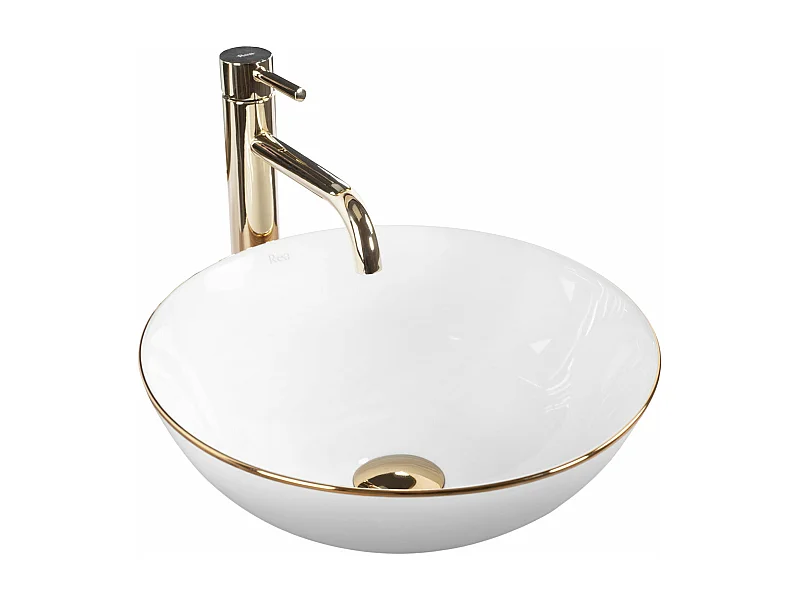 Vasque À Poser Rea Stella White Gold