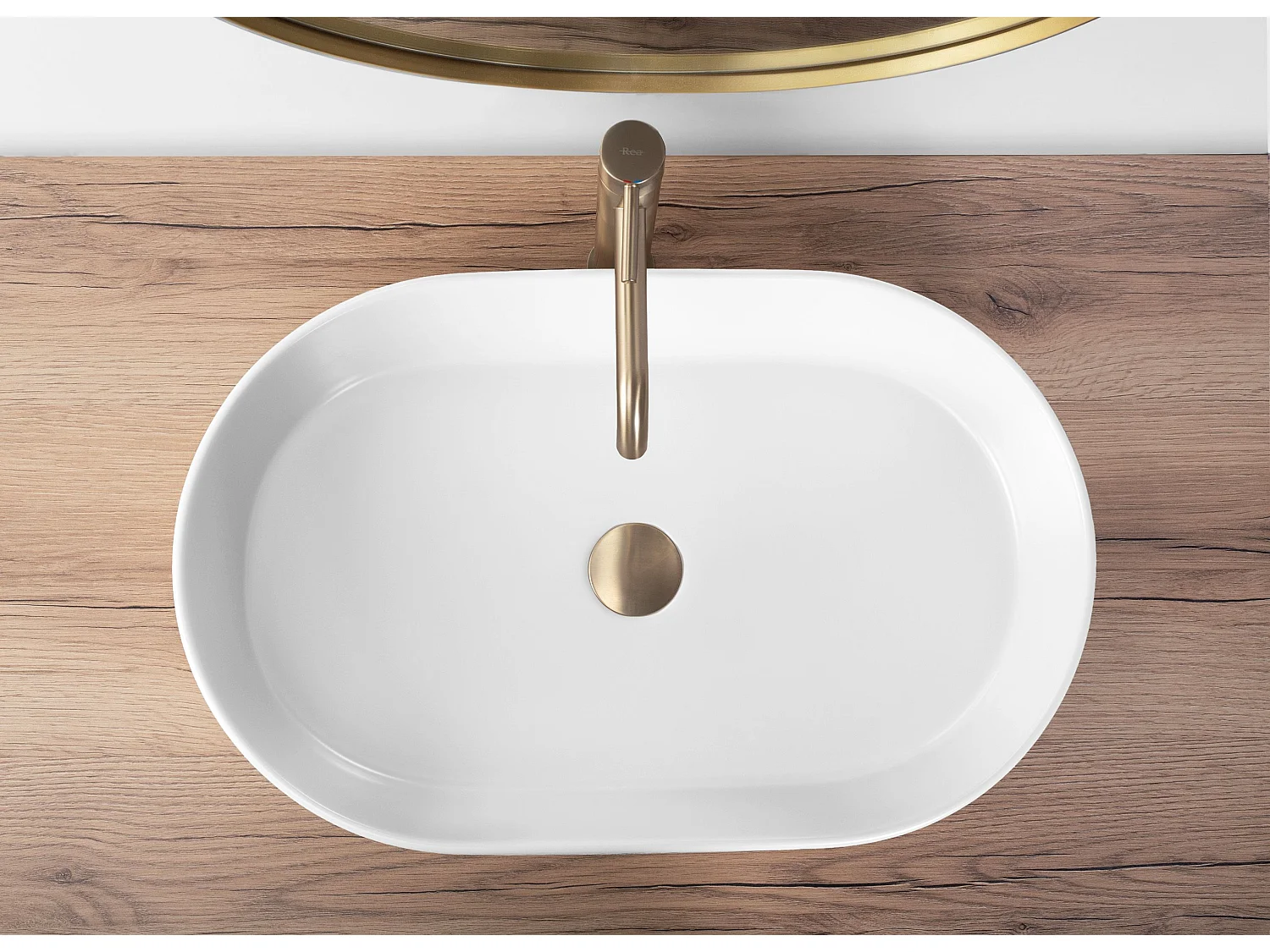 Lavabo Sobre Encimera Rea Nadia 60 White