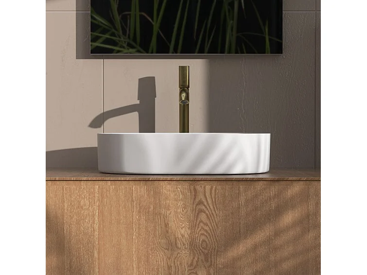 Lavabo Sobre Encimera Rea Nadia 60 White