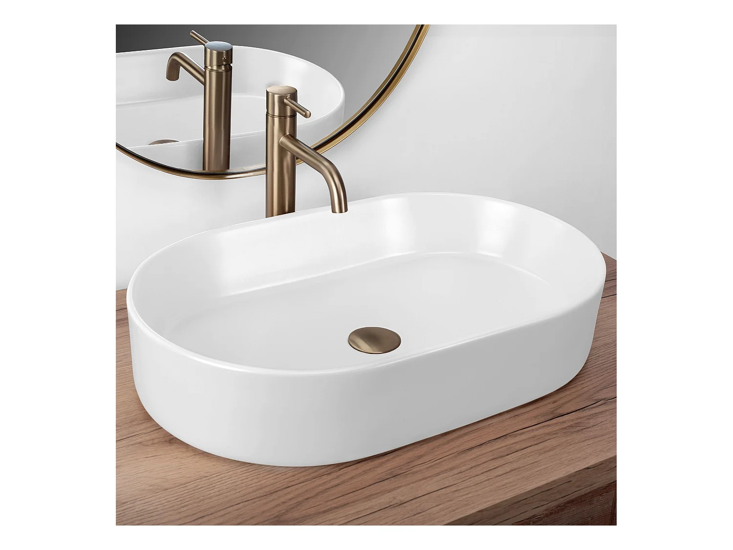 Vasque À Poser Rea Nadia 60 White