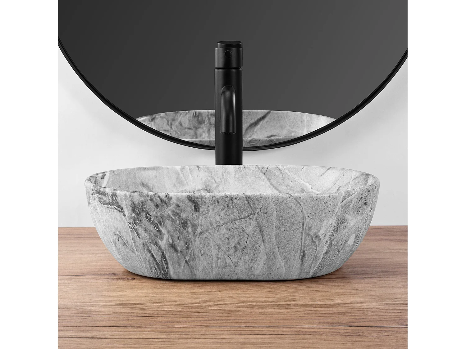 Lavabo Sobre Encimera Rea Amelia Mini Light Grey