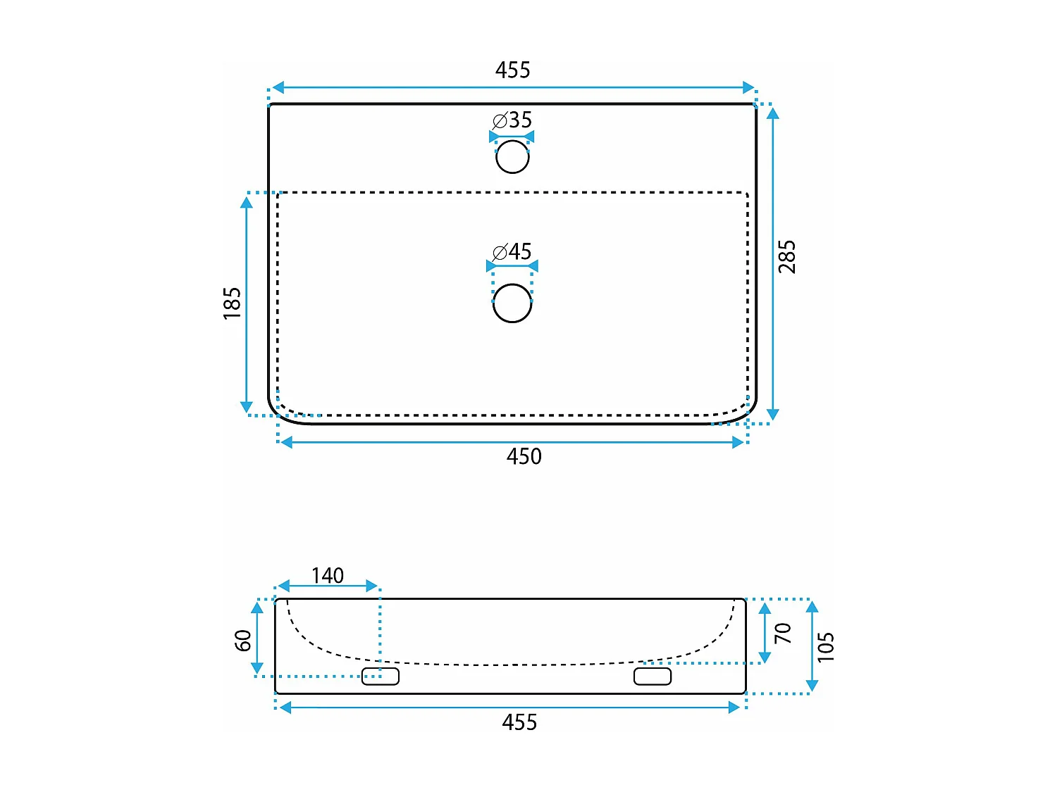 Lavatório De Apoio Rea Naomi White