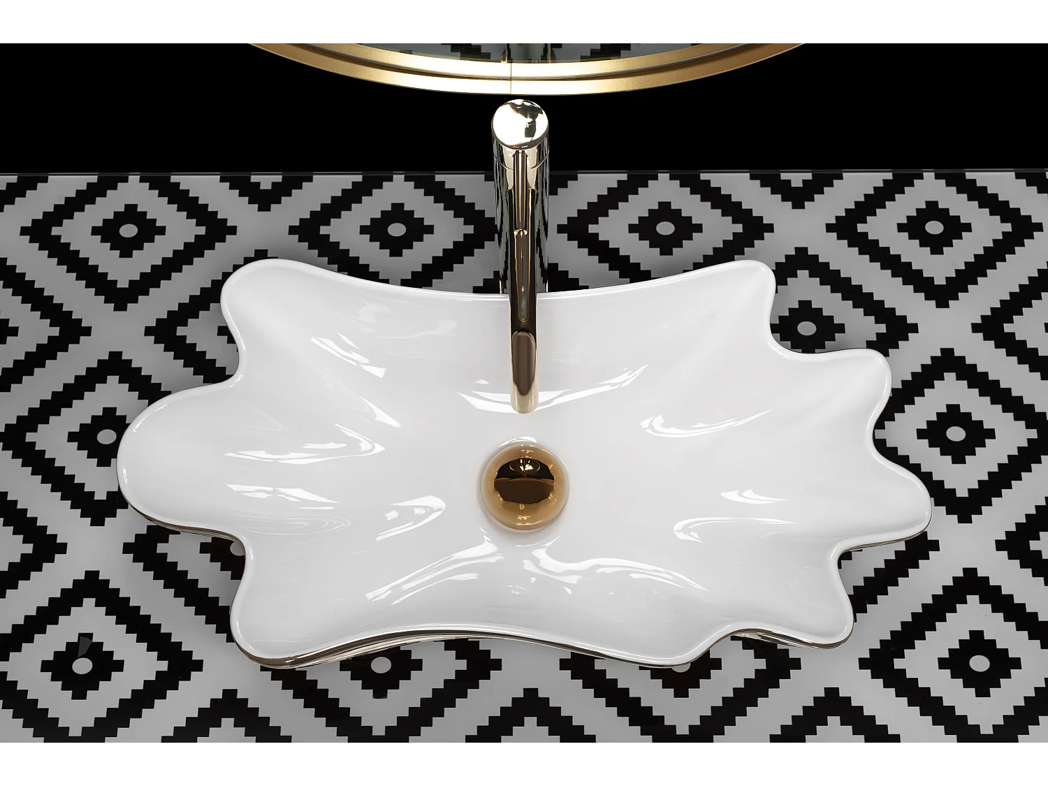 Vasque À Poser Rea Infinity White Gold