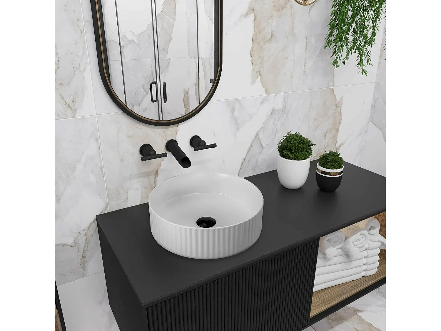 Aufsatzwaschbecken Rea Delia White